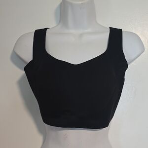 Real Will Wide Strap Wireless Minimizer Push-up Bra Black Size Large NWT In Box